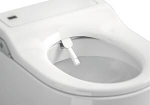 Vas WC suspendat Roca Inspira In-Wash inteligent, incl. capac, evacuare orizontală, alb