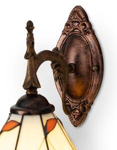 Brilagi - Aplica de perete Tiffany din vitralii FOLIA, 1xE14/40W/230V