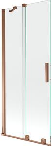 Mexen Velar paravan cadă 2-aripi culisant 80 x 150 cm, transparent, Roz-auriu - 896-080-000-01-60
