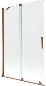 Mexen Velar, paravan de baie glisant cu 2 aripi 120 x 150 cm, sticlă transparentă de 8 mm, aur roz, 896-120-000-01-60