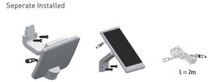 Aplică LED solară cu senzor LED/12W/3,7V 4000 mAh IP54