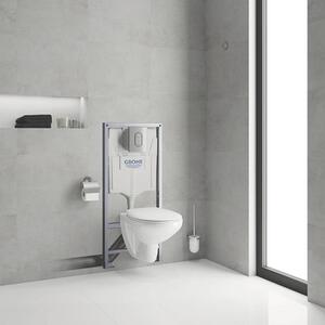Pachet WC Grohe 5 în 1 Solido, vas WC suspendat, rezervor încastrat, capac WC și clapetă acționare