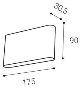 LED2 - Aplica LED exterior FLAT 2xLED/3W/230V IP65 albă