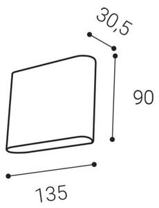 LED2 - Aplica de perete LED exterior FLAT 2xLED/3W/230V IP65 negru