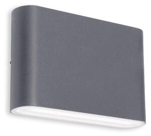 LED2 - Aplica de perete LED exterior FLAT 2xLED/3W/230V IP65 negru