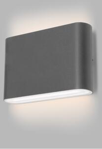 LED2 - Aplica de perete LED exterior FLAT 2xLED/3W/230V IP65 negru