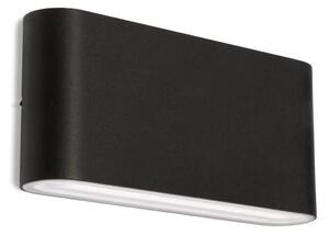 LED2 - Aplica de perete LED exterior FLAT 2xLED/5W/230V IP65 negru