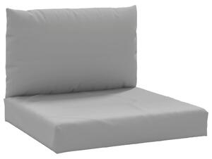 Perne pentru canapea din paleți, 2 buc., gri, material textil
