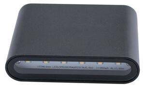 Aplică perete exterior LED FLOW 2xLED/3W/230V IP54 negru