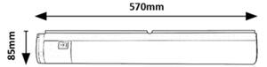 Rabalux 78029 - LED iluminat sub dulap cu priză DUDDU LED/17W/230V negru
