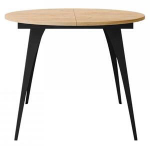 Masă sufragerie Izzy 100 (negru + Stejar craft auriu). 1122283