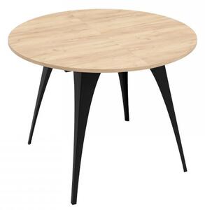 Masă sufragerie Izzy 100 (negru + Stejar craft auriu). 1122283
