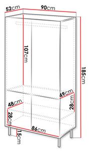 Dulap cu rafturi Lasiowa 4D (cashmir). 1122431
