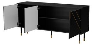 Comodă Mediana 3D (negru + auriu). 1122530