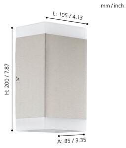 Aplică LED de exterior CARPINERA 2xGU10/4,6W/230V IP44 Eglo 75545