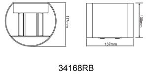 Aplică LED de exterior VERONIKA 2xLED/3W/230V IP44 negru Globo 34168RB