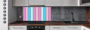 Panou sticlă decorativa bucătărie dungi colorate