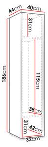 Dulap de haine Tovenaz (stejar artisan + negru). 1123067
