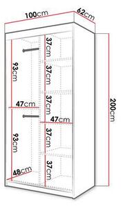 Dulap de haine Torro 1 (alb). 1123084