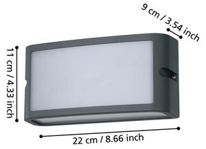 Aplică LED de exterior CAMARDA LED/10,5W/230V antracit IP54 Eglo 900808