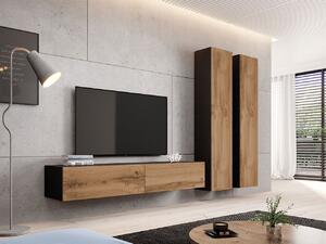 Mobilier living Ziggy IV (negru + wotan). 1123292