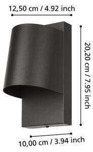 Aplică LED de exterior STAGNONE 1xGU10/4,6W/230V IP54 Eglo 900691