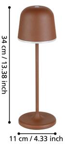 Lampă LED dimabilă de exterior MANNERA 2,2W/5V 1800mAh maro IP54 Eglo 900459