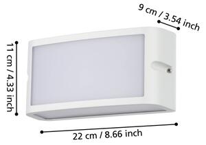 Aplică LED de exterior CAMARDA LED/10,5W/230V alb IP54 Eglo 900807