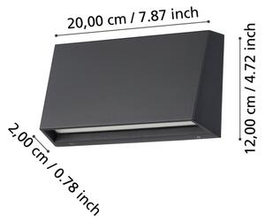Aplică LED de exterior SPONGANO LED/9,5W/230V IP65 Eglo 900887