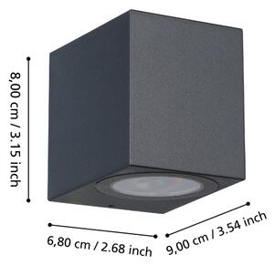 Aplică LED de exterior JABAGA 1xGU10/4,6W/230V IP44 Eglo 900275