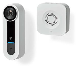Nedis WIFICDP40CWT - Sonerie video wireless Full HD 1536p Wi-Fi IP65