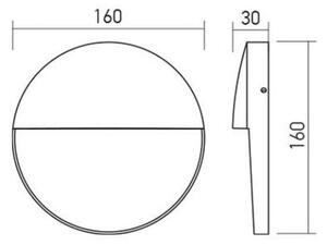 Aplică LED de exterior LANDER LED/6W/230V IP54 antracit Redo 90477