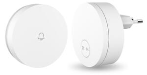 Buton de sonerie fără fir de rezervă IP55 Wi-Fi Tuya alb Immax NEO 07780L