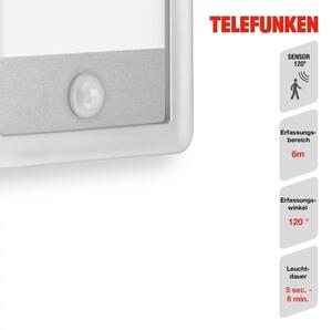 Aplică LED de exterior cu senzor Telefunken 313904TF LED/16W/230V IP44