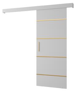 Uși culisante 90 cm Sharlene IV (alb mat + alb mat + auriu). 1043744