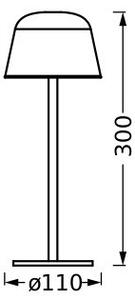 Lampă LED dimabilă reîncărcabilă de masă Ledvance TABLE LED/2,5W/5V IP54 negru