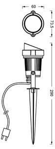 Lampă LED de exterior Ledvance SPOT SPIKE LED/1W/12V IP44