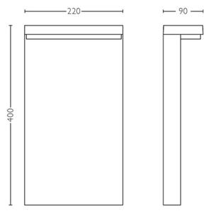 Lampă LED de exterior Philips BUSTAN LED/3,8W/230V 40 cm IP44