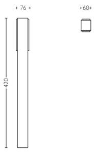 Lampă LED de exterior Philips STRATOSPHERE LED/3,8W/230V 42 cm 2700K IP44