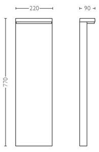 Lampă LED de exterior Philips BUSTAN LED/3,8W/230V 77 cm IP44