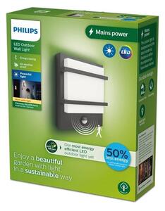 Aplică LED de exterior cu senzor Philips PETRONIA LED/3,8W/230V IP44
