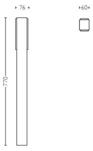 Lampă LED de exterior Philips STRATOSPHERE LED/3,8W/230V 77 cm 2700K IP44