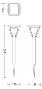 Philips - Lampă solară LED VAPORA 1,5W 3,7V 1500mAh IP44