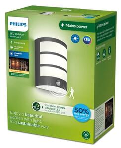 Aplică LED de exterior cu senzor Philips PYTHON LED/3,8W/230V IP44