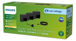 SET 3x aplică LED de exterior Philips GRITS LED/1,5W/24/230V IP44