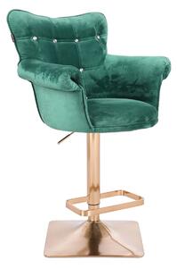 HR804KW scaun Catifea Verde cu Bază Aurie