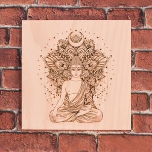 DUBLEZ | Buddha în mandală - Tablou 3D pentru perete