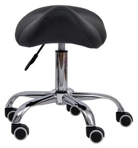 HOMCOM Scaun Ergonomic pentru Coafură, Reglabil, Tip Șa, Confort Superior, Negru | Aosom Romania