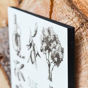 DUBLEZ | Tablou din lemn pentru bucătărie - Măsline