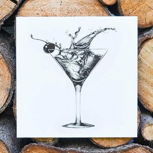 DUBLEZ | Tablou din lemn gravat pentru bar - Cocktail